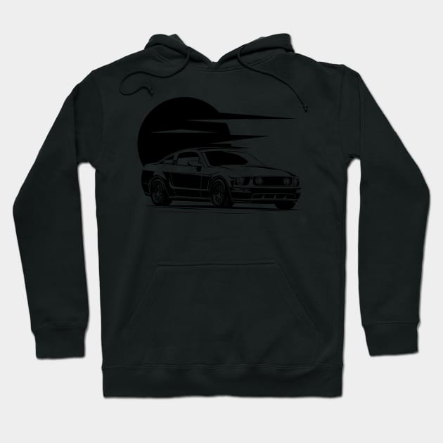 Ford Mustang pony GT 2005 illustration graphics Hoodie by ASAKDESIGNS